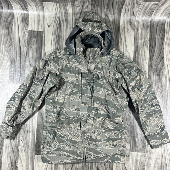 All-Purpose Parka MEDIUM Environmental Camouflage, APECS, USAF Tiger Stripe - Picture 1 of 11